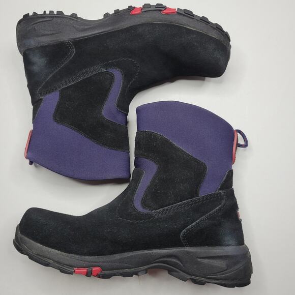 LL Bean Thinsulate Flex & Cushion Slip On Winter Snow Boots Black Suede Men's 8 - Picture 4 of 10